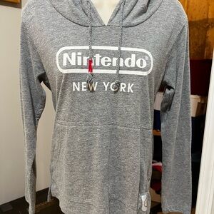 Nintendo Gray Hoodie with Gold Seal